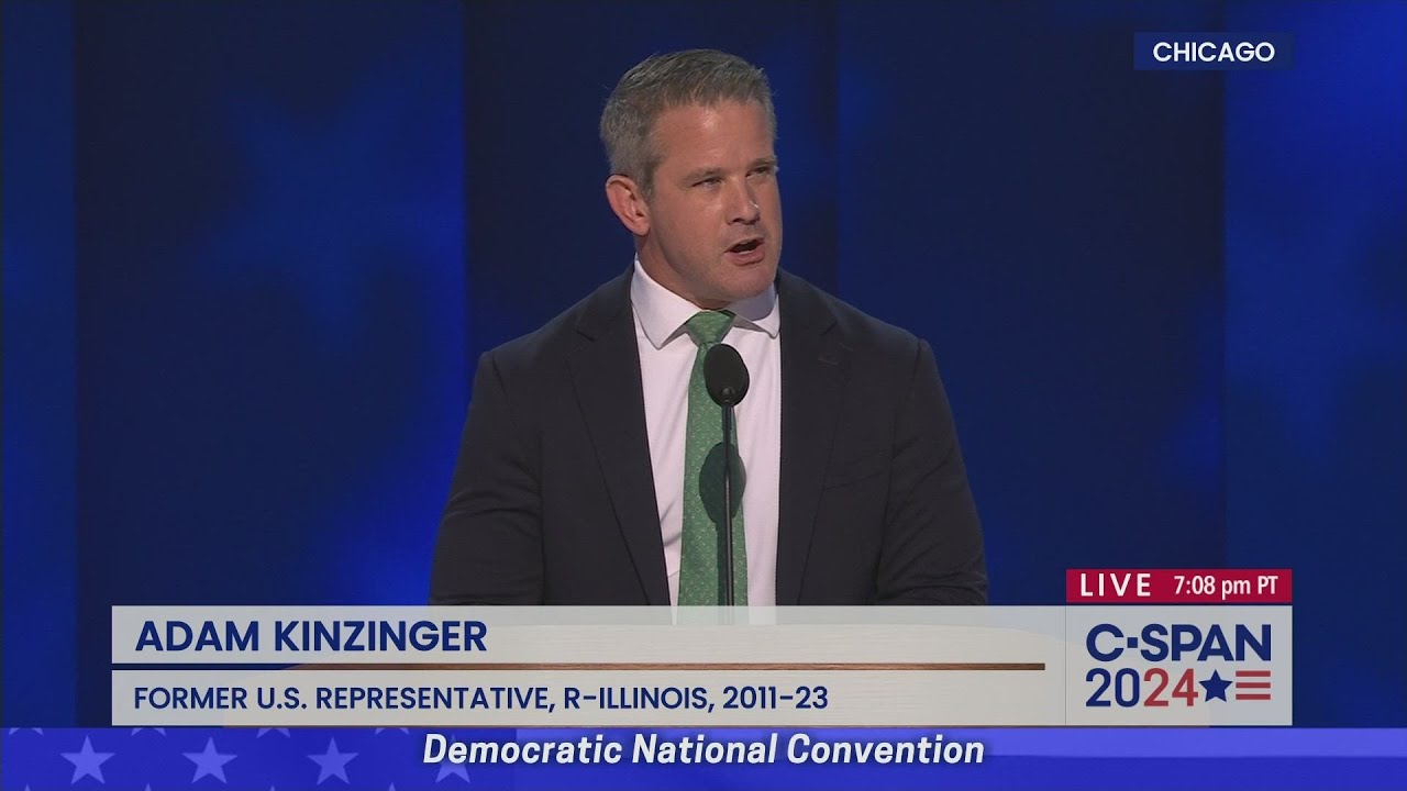 Former Rep. Adam Kinzinger (R-IL) Addresses Democratic National Convention