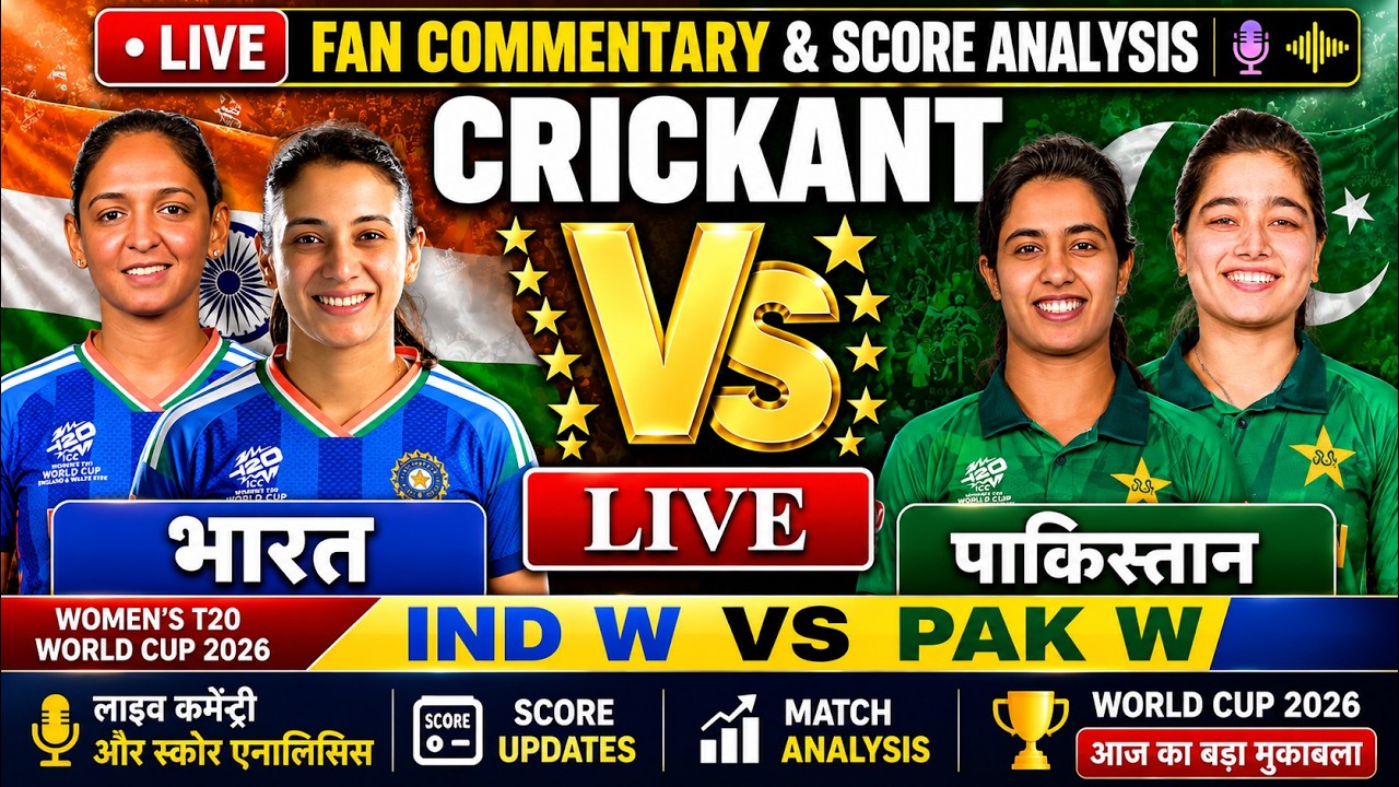 🔴 INDIA W vs PAKISTAN W LIVE | Women's T20 World Cup Match Live Commentary