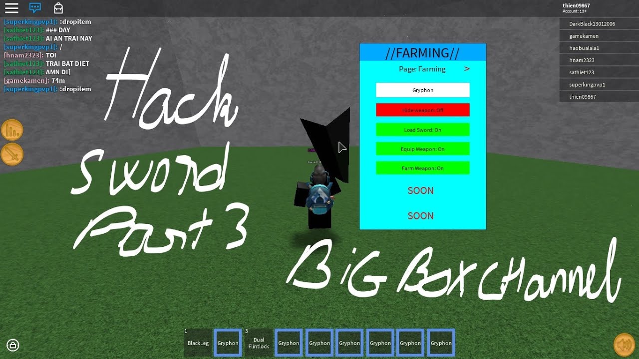 Hack Sword Part 3 Của Game:Steve One Piece|ROBLOX