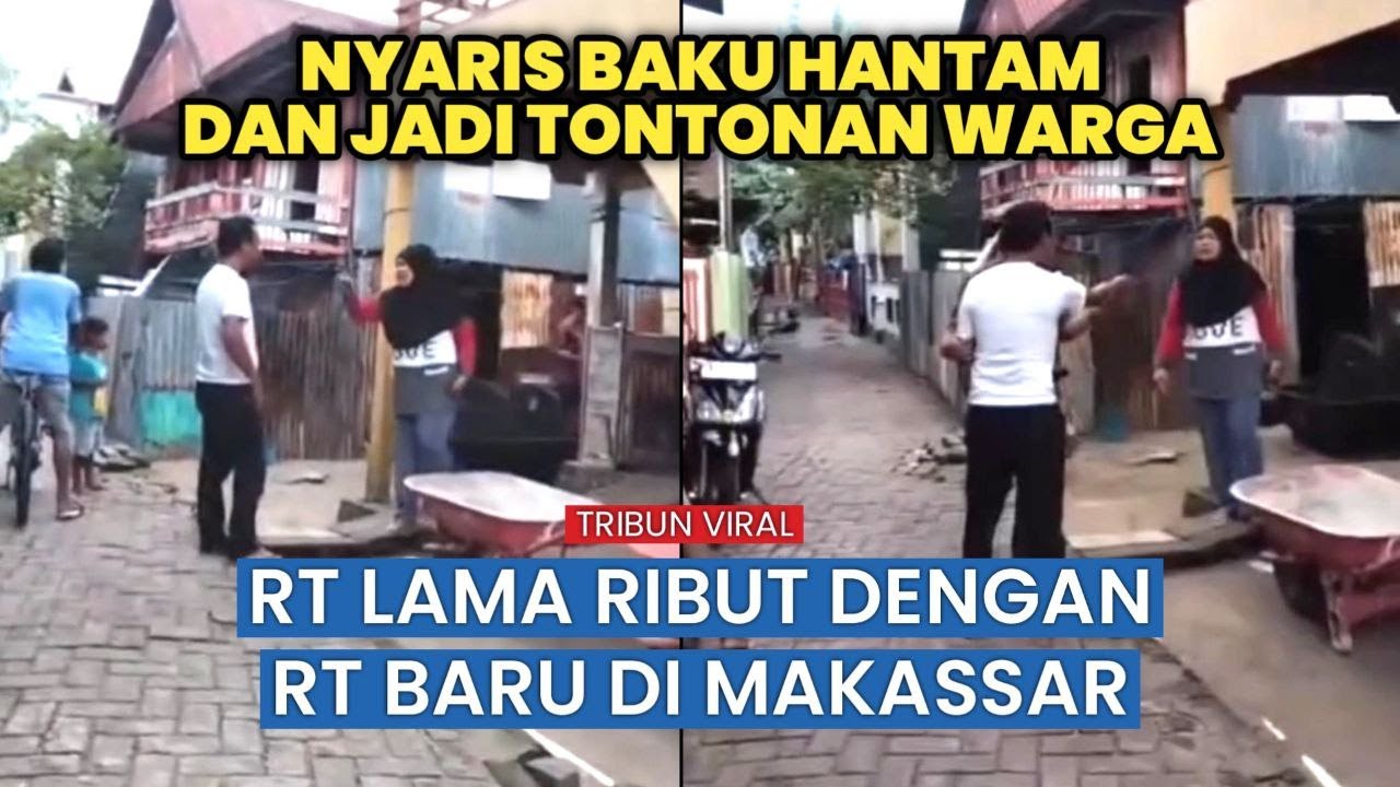 VIRAL, RT Baru dan RT Lama Adu Mulut di Makassar, Warga Jadi Penonton