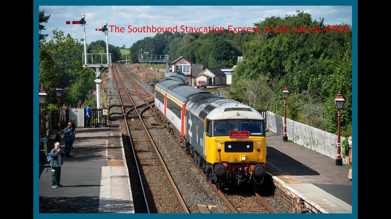 Staycation Part 3. A Class 20, A cab ride in 47593 to Skipton and Cows on the line at Gargrave.