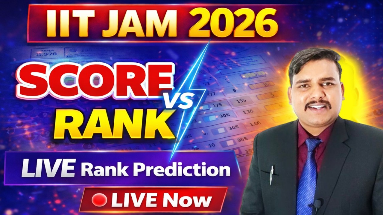 Score vs Rank of iit jam 2026 | iit jam expected cut off 2026 Live