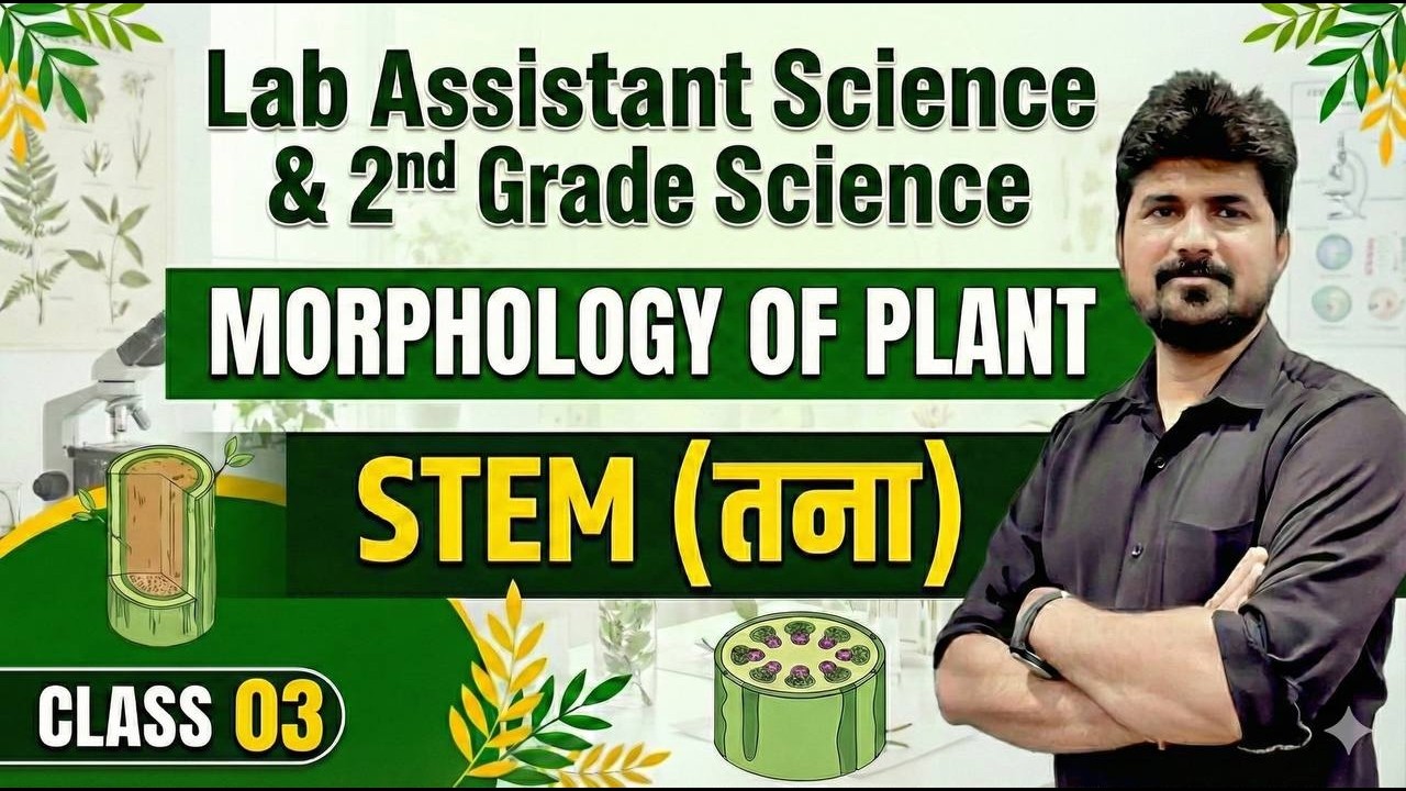 RPSC 2nd Grade / Lab Assistant Science Classes | Plant Morphology: Stem (तना) | Naresh Sir | #03