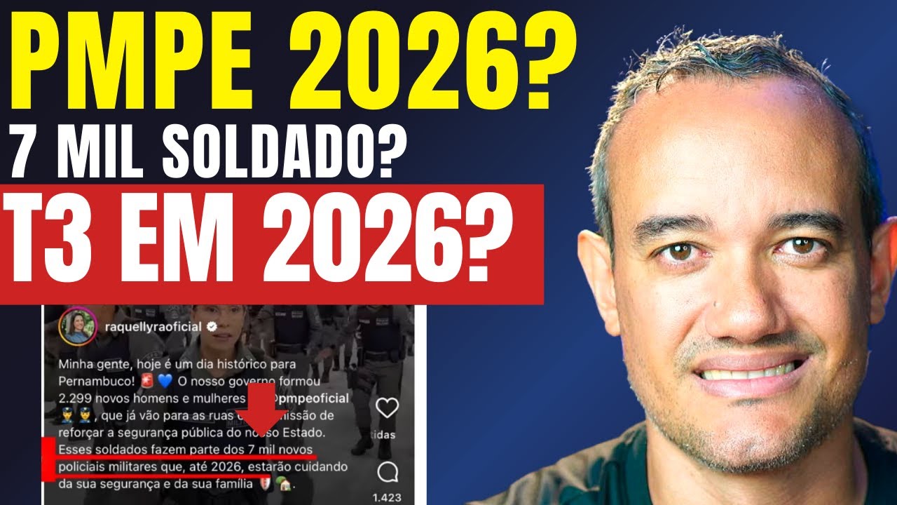 CONCURSO PMPE 2026 OU UMA T3?