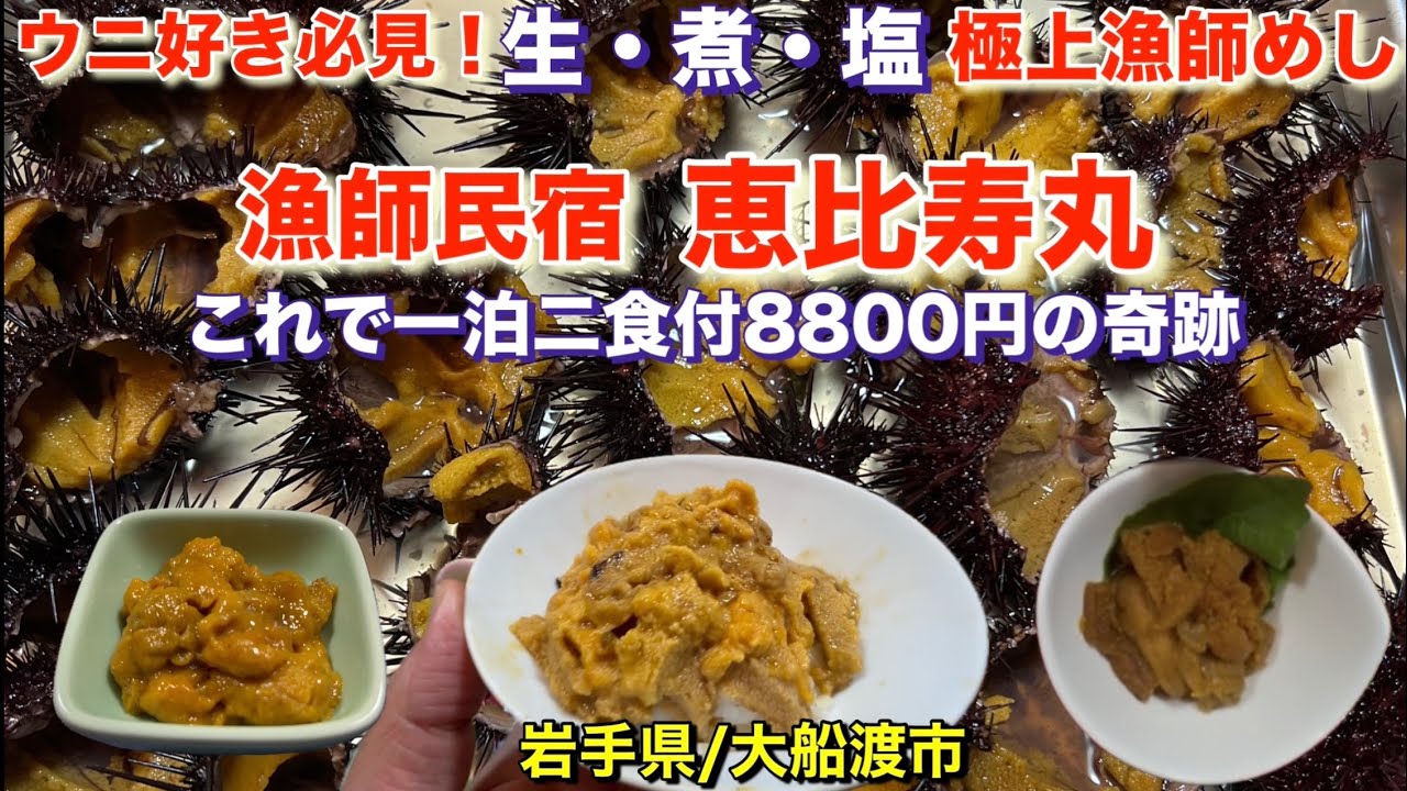 【漁師民宿恵比寿丸】極上の漁師めし！一泊二食付き8800円の奇跡！