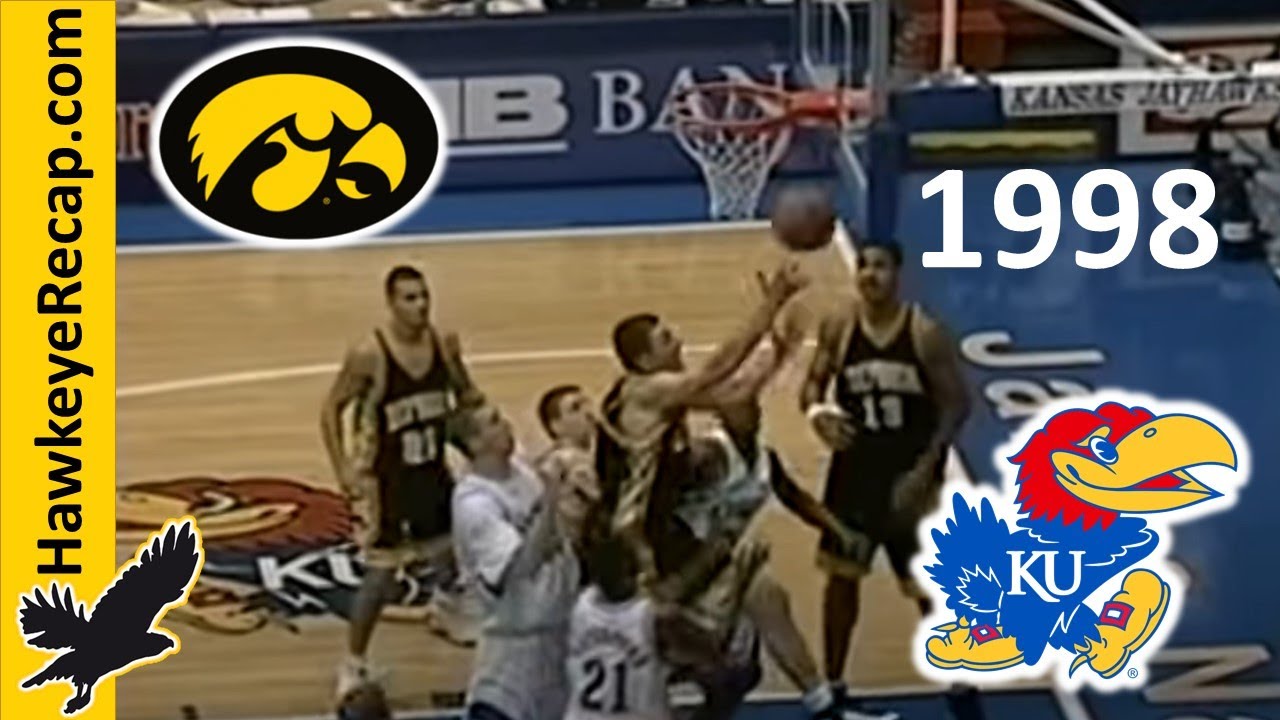 Iowa Hawkeyes @ #10 Kansas Jayhawks - 62-game home winning streak at Allen Fieldhouse ends 12/8/1998