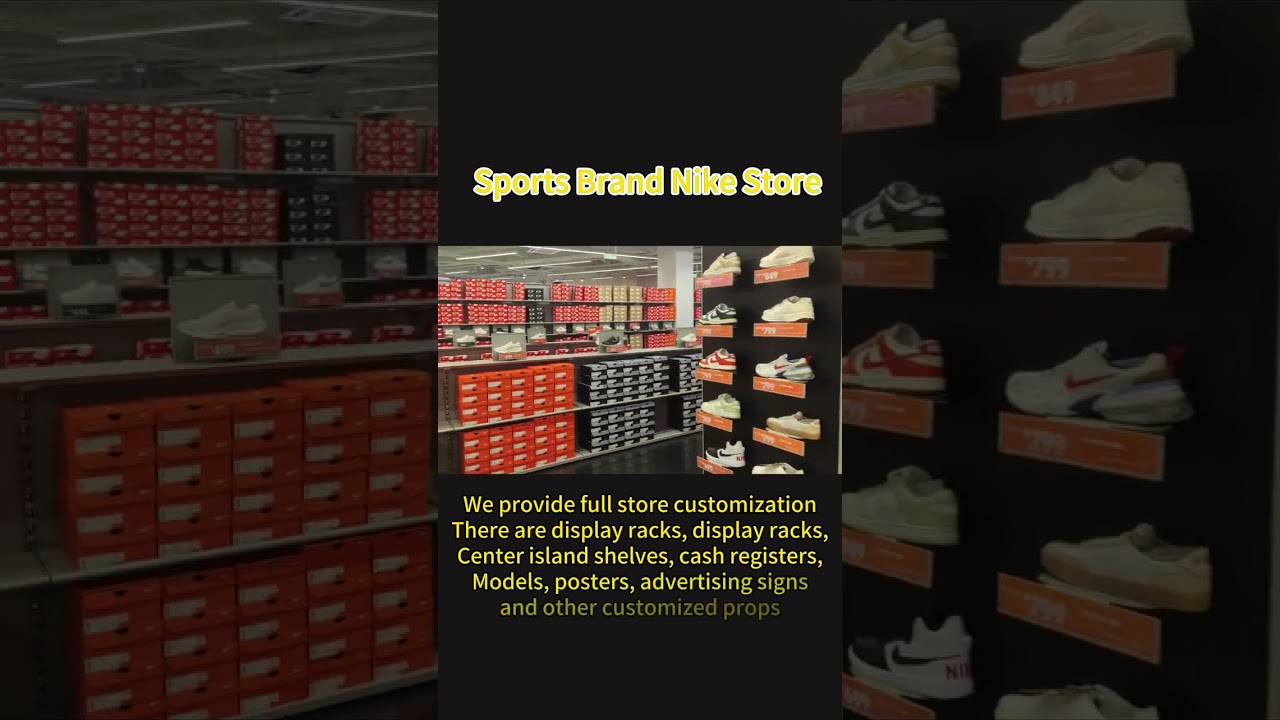 Sports Brand Display Showcase Racks Nike Shoe Racks Display Racks Display Customization