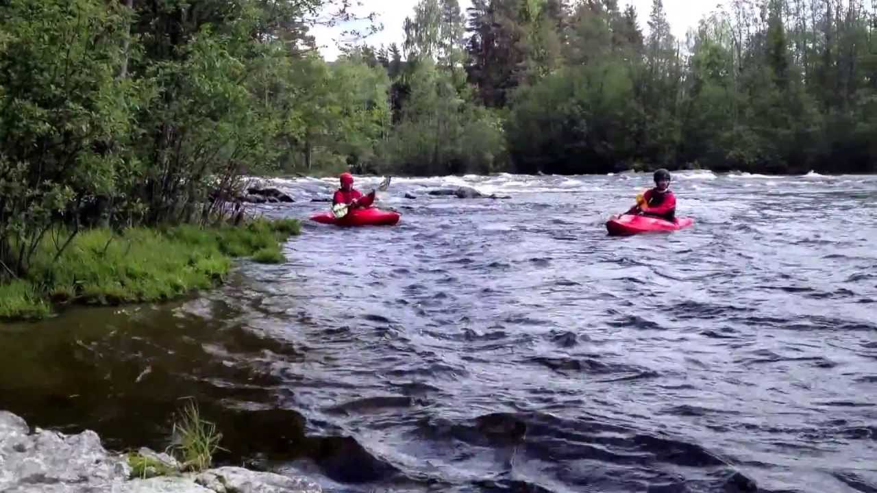 Whitewater kayaking in Randselva, Norway (by beginner)
