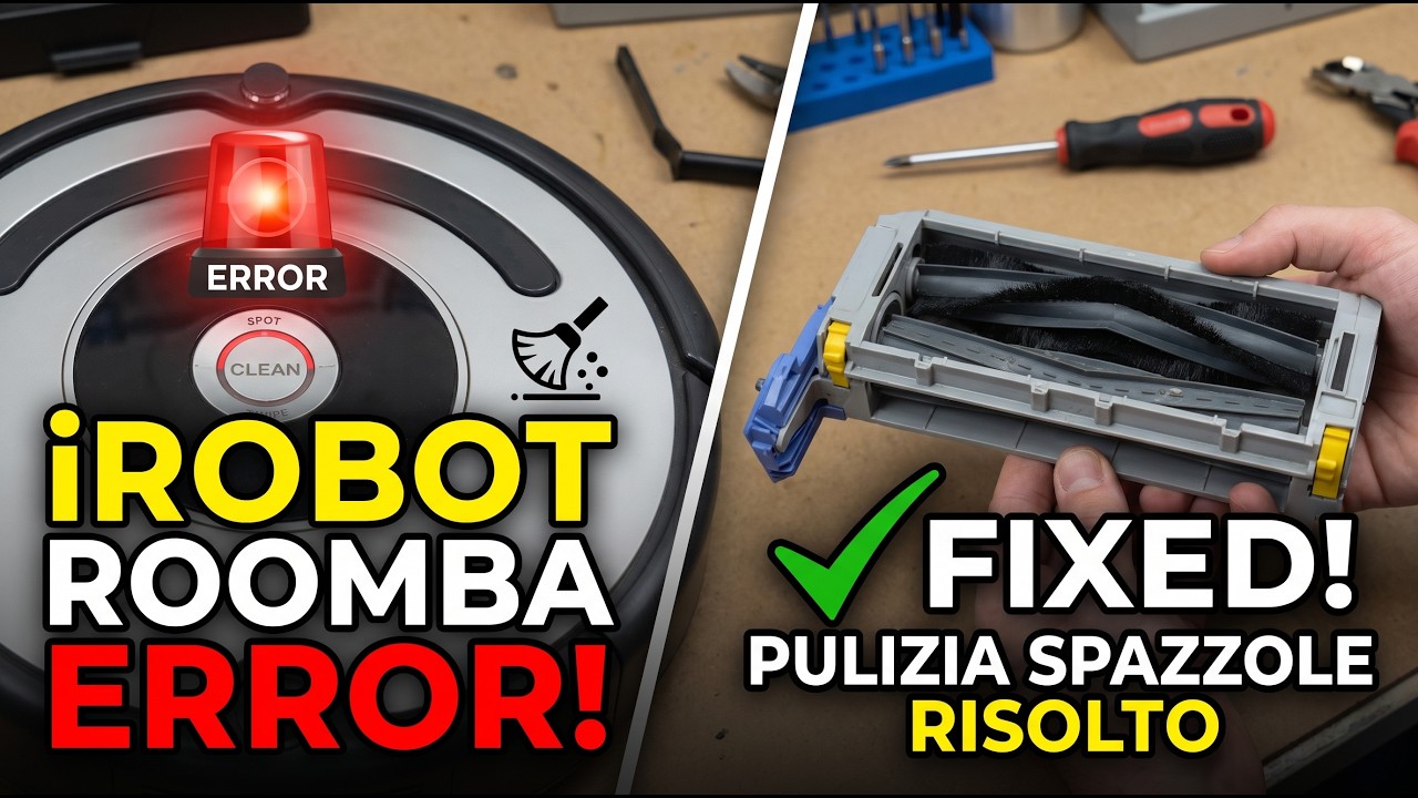 Sistemato Errore pulizia spazzole fai da te IROBOT ROOMBA Brush clean error fixed DIY How to