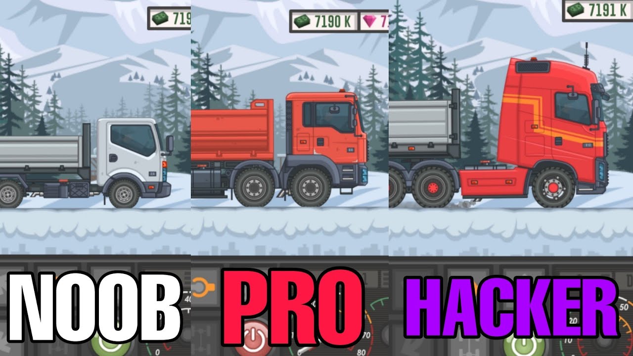 NOOB vs PRO vs HACKER in Bad Trucker 2