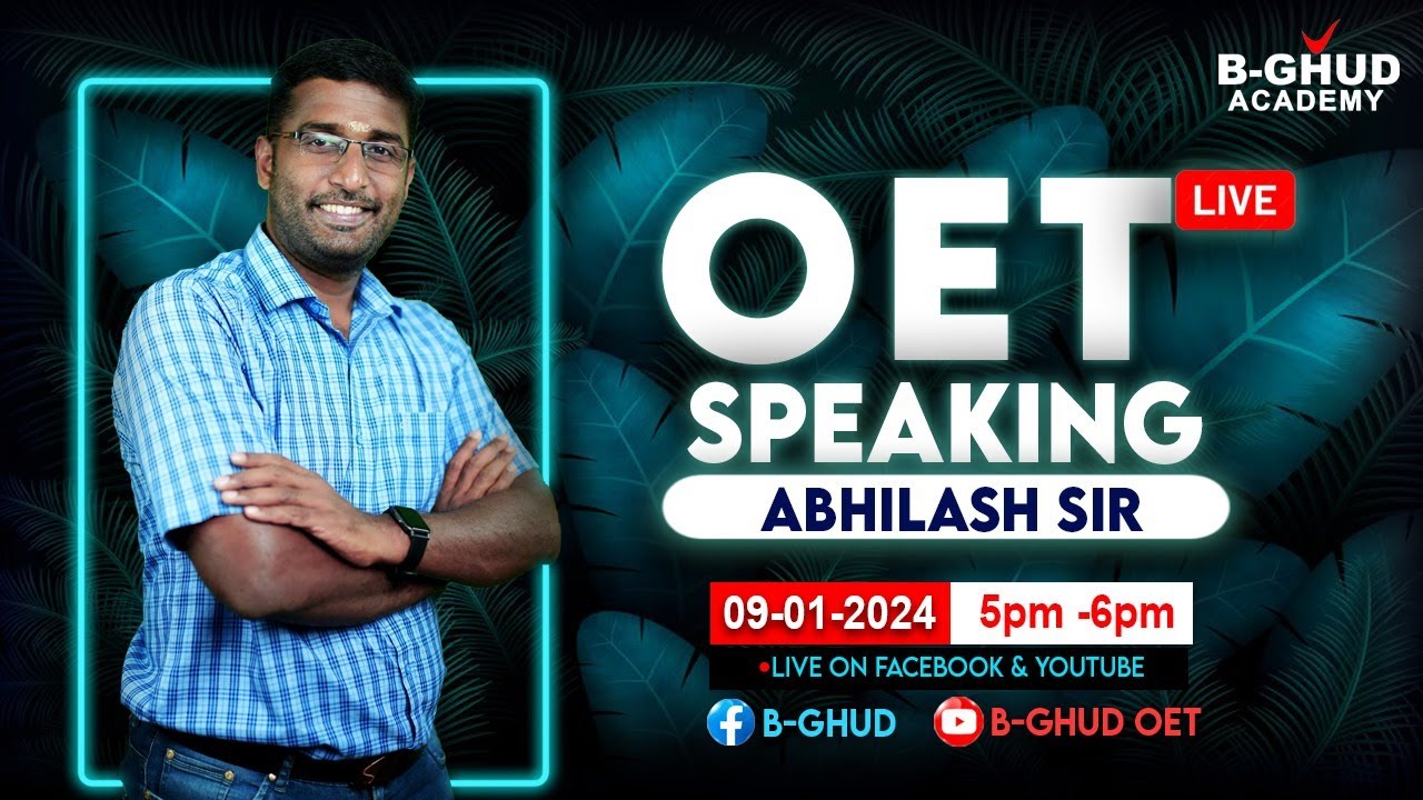 OET Speaking | B-GHUD OET | #LIVE - 6