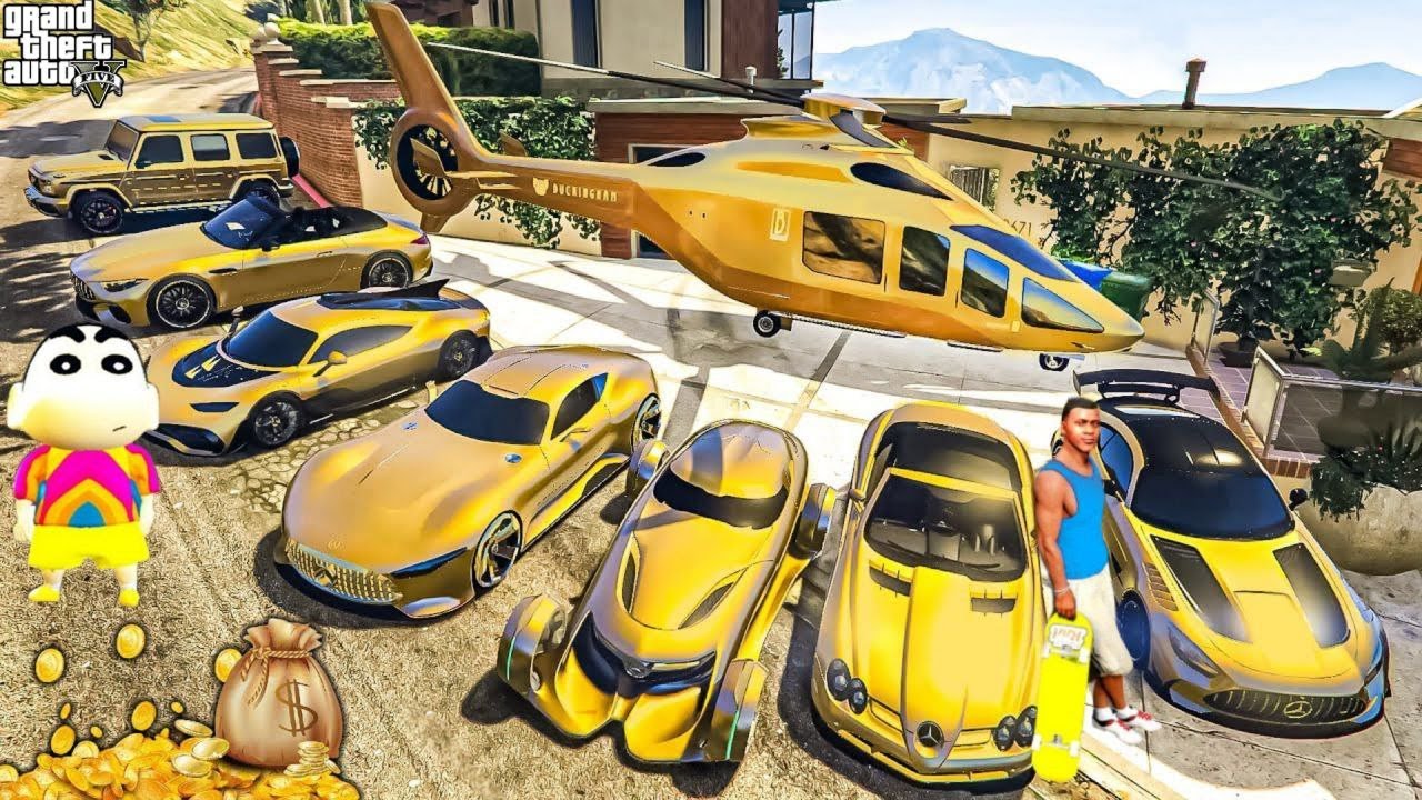 FRANKLIN TOUCH ANYTHING BECOME GOLD || EVERYTHING IS FREE IN GTA 5