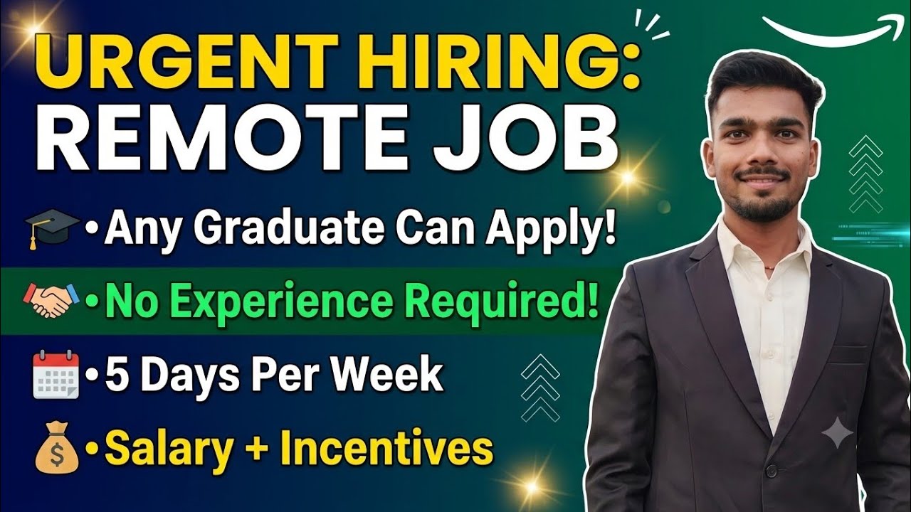 Amazon Work from Home Jobs 2026 | Urgent Hiring, No Experience Needed (Salary + Incentives)