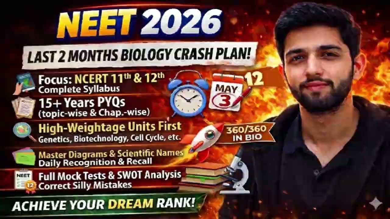 Last 2 month Biology Roadmap for NEET 2026 | Don't Give Up !