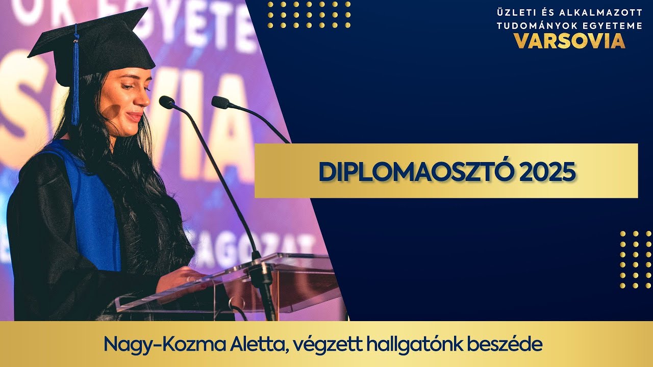Nagy-Kozma Aletta hallgató - 2025 Diplomaosztó Varsovia Egyetem