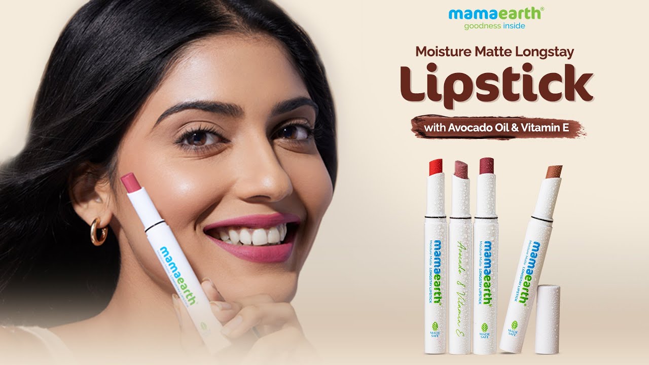 Mamaearth Moisture Matte Lipstick | 12-Hour Long Stay | Smudge Proof