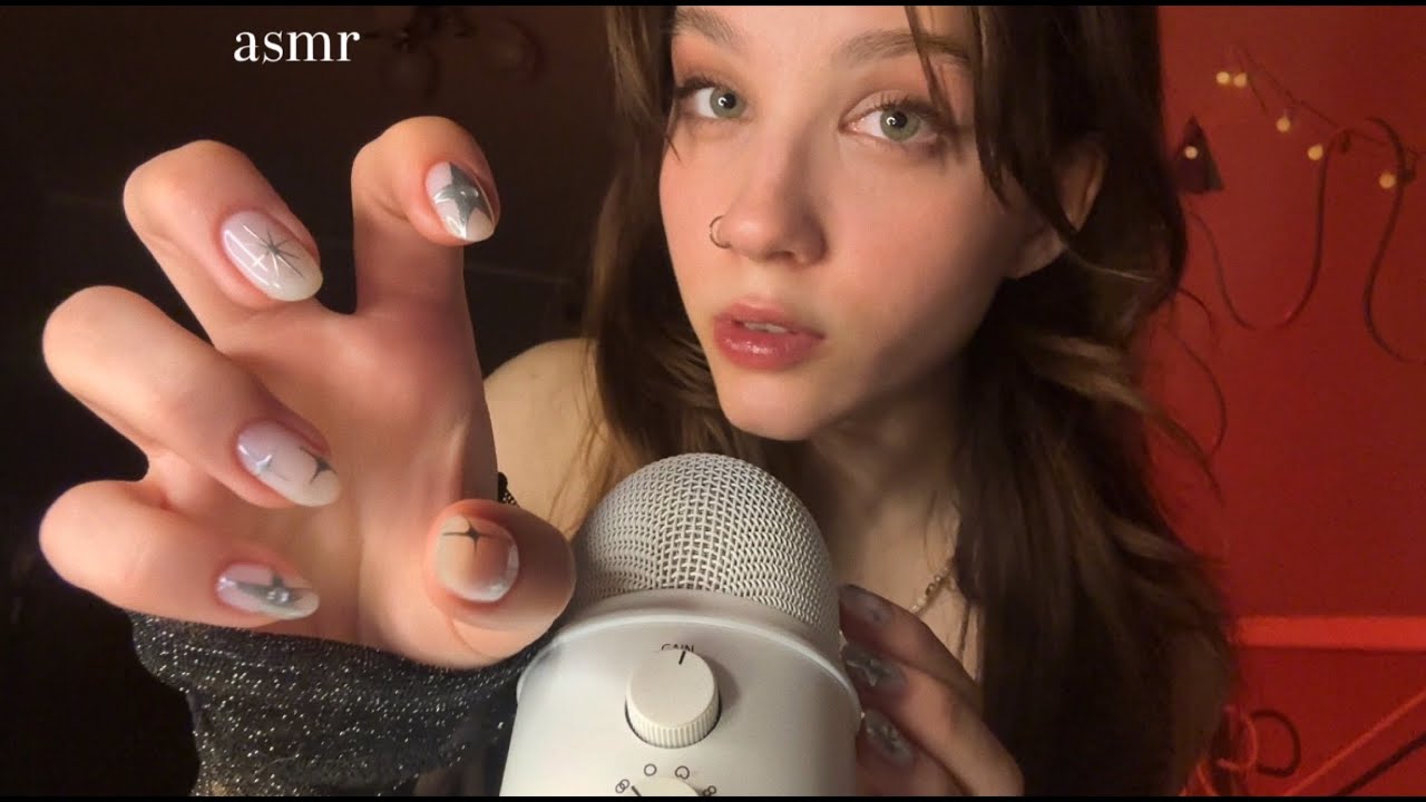 ASMR Скретчинг Микро + Звуки рта (Визуальные Ручки) ੈ♡˳