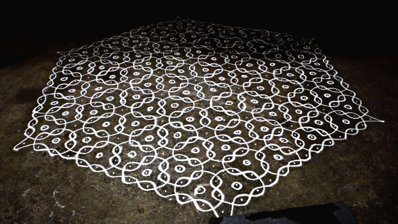மார்கழி கோலங்கள் DAY 6 | ( 25X13 ) சந்து புள்ளி கம்பி கோலம் |  | BIG KOLAM | CHIKKU KOLAM