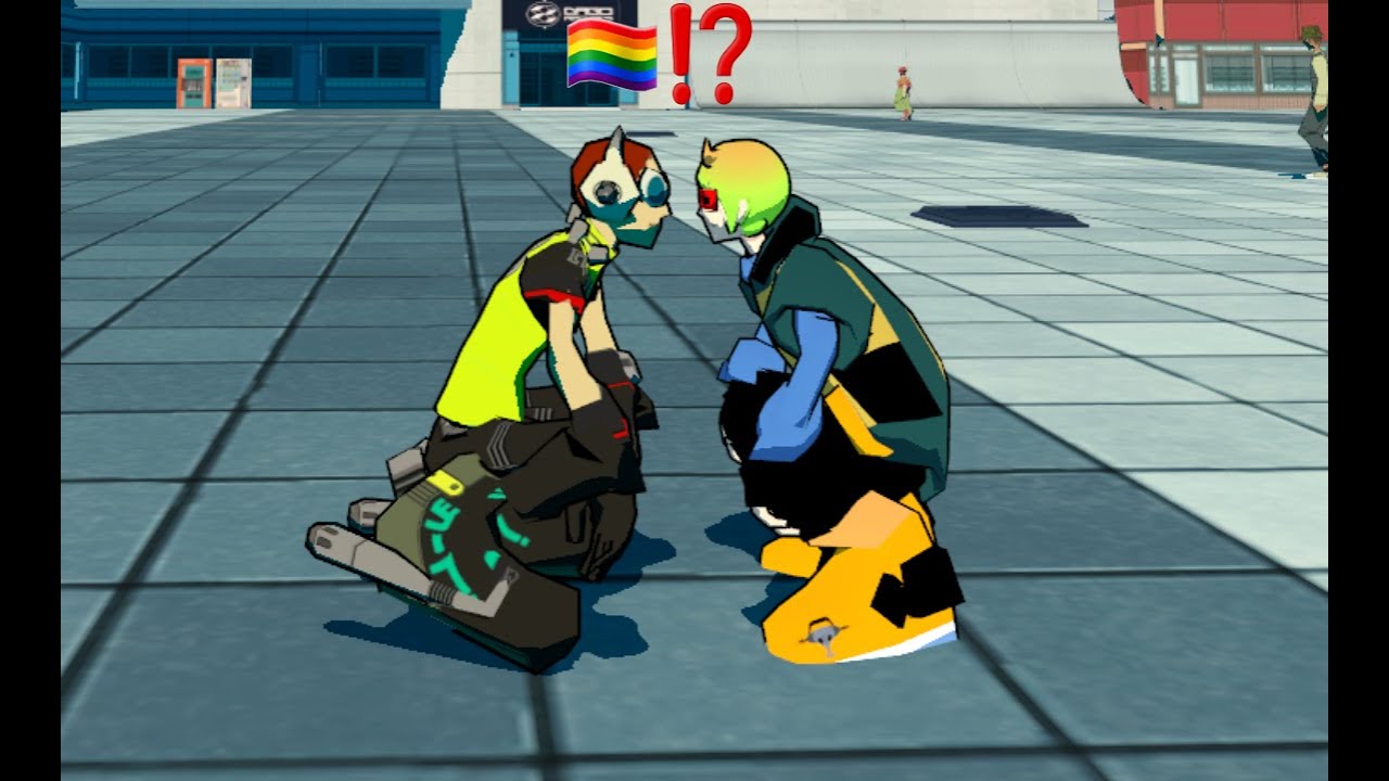 BRC Characters in Jet Set Radio Future + JSRF Character in BRC! (Marathon)