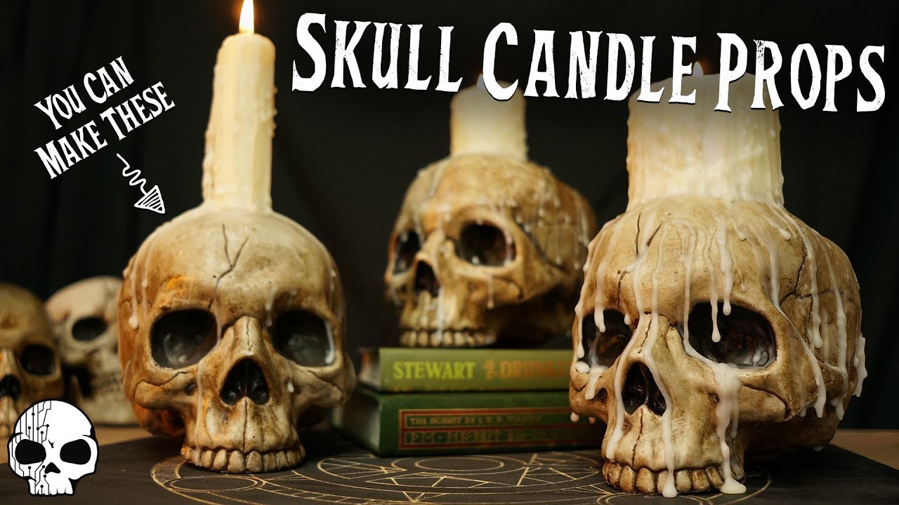 Dripping Skull Candles 💀 DIY Halloween Props