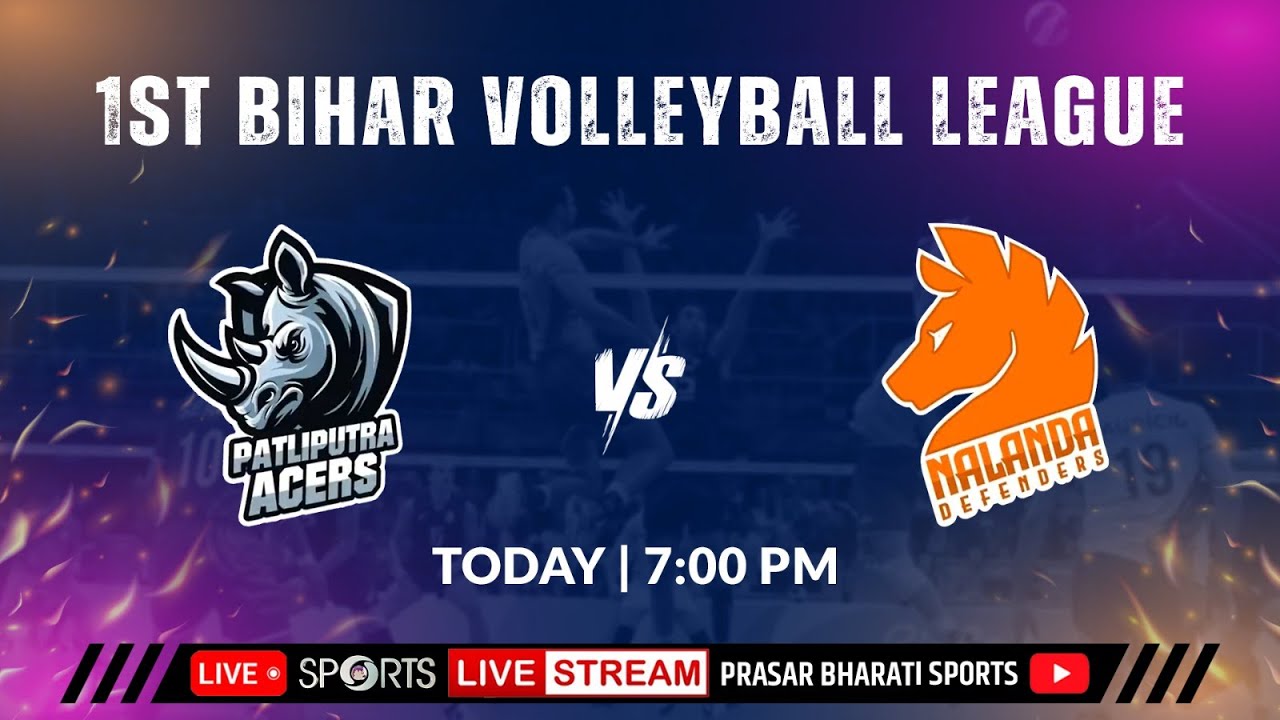 LIVE - 1st Bihar Volleyball League; Patliputra Acers vs Nalanda Defenders | Doordarshan Sports