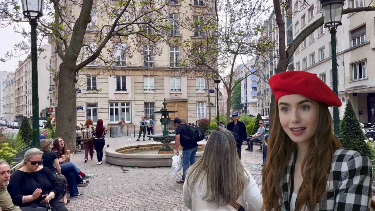 Emily in Paris filming location - Place de l’Estrapade, Paris, France 🇫🇷 (4K)