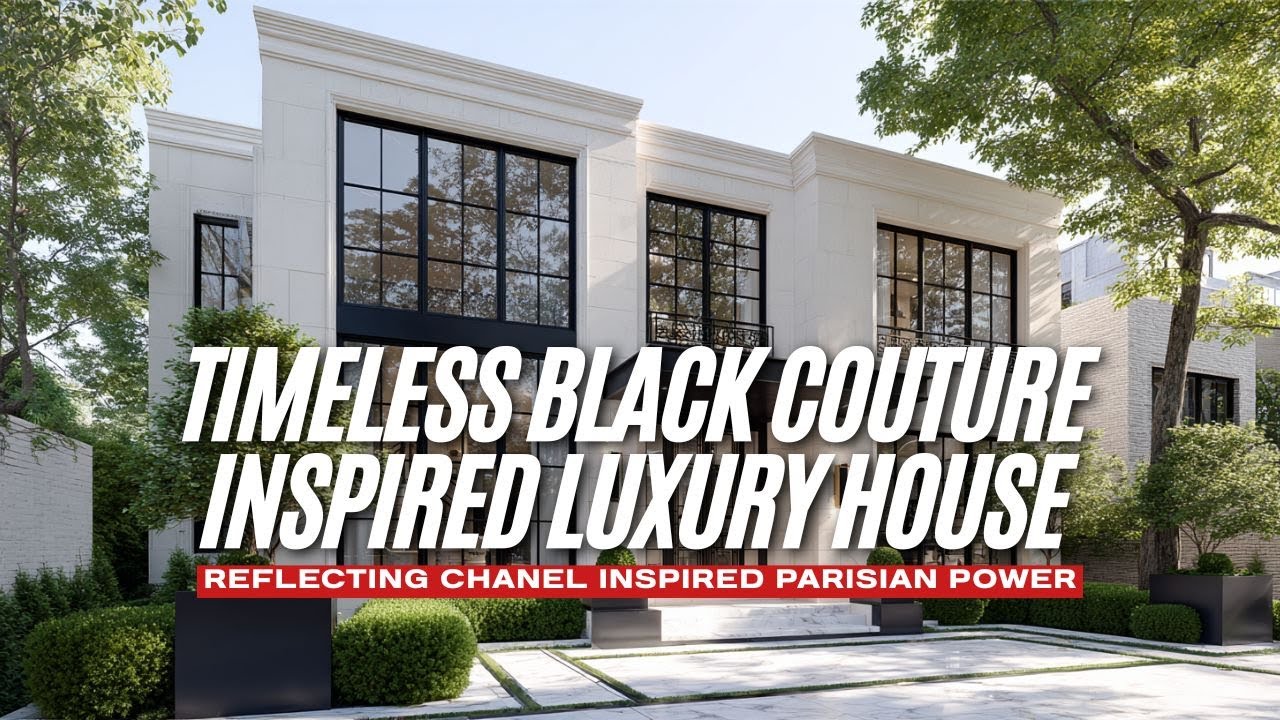 Timeless Black Couture Inspired Luxury House Reflecting Chanel Inspired Parisian Power
