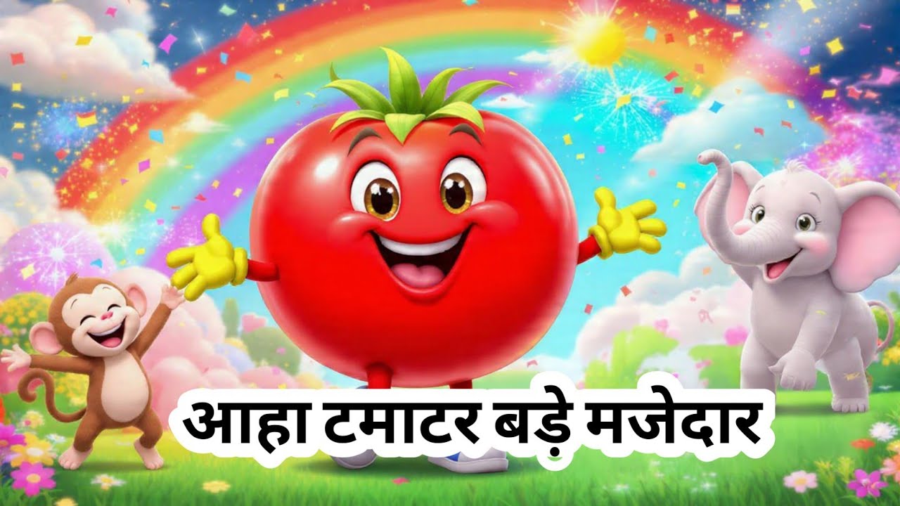 आहा टमाटर बड़े मजेदार 🍅 | Funny Vegetable Dance Song | Hindi Nursery Rhymes for Kids