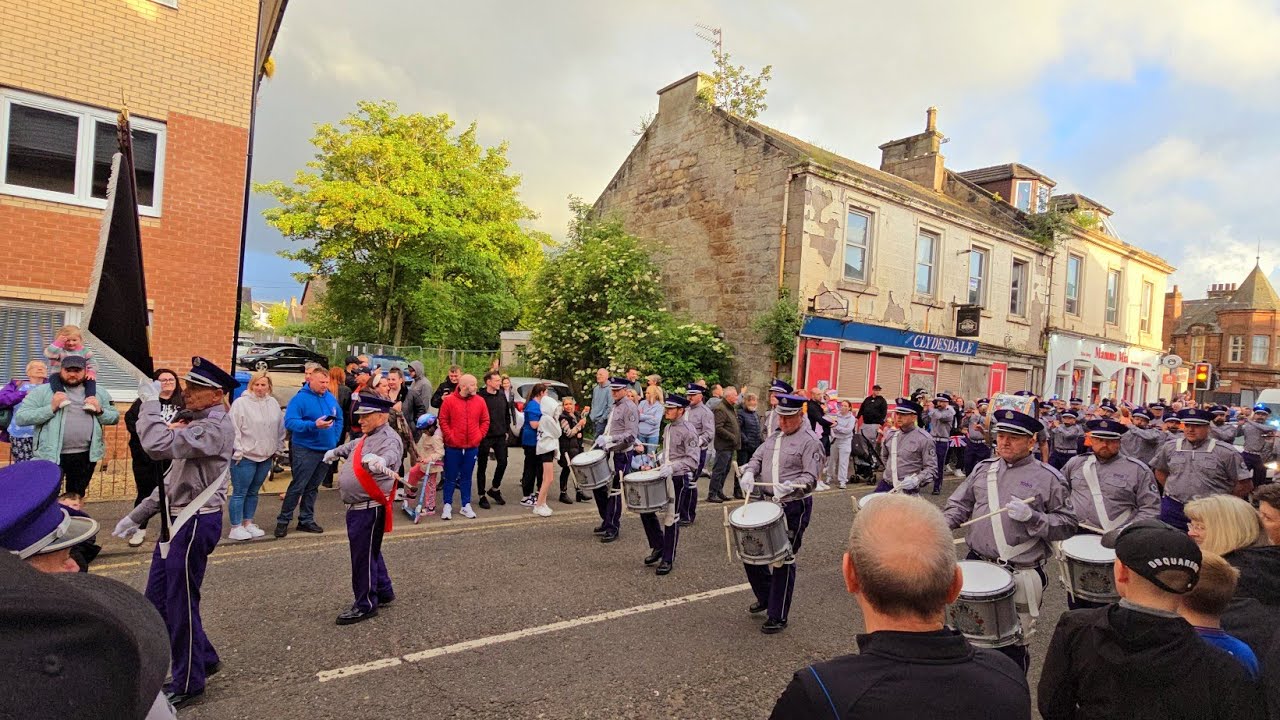 Larkhall Purple Heroes Flute Band return parade 2024