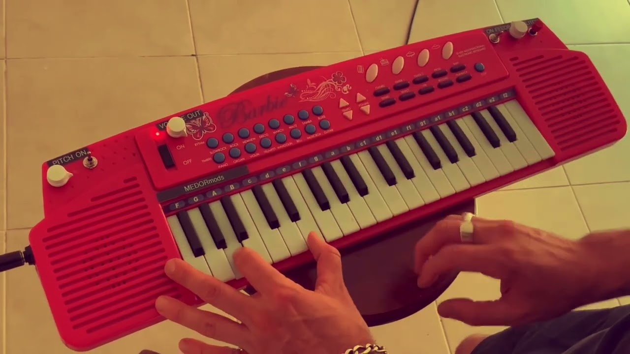 Circuit bent Barbie Keyboard toy synth