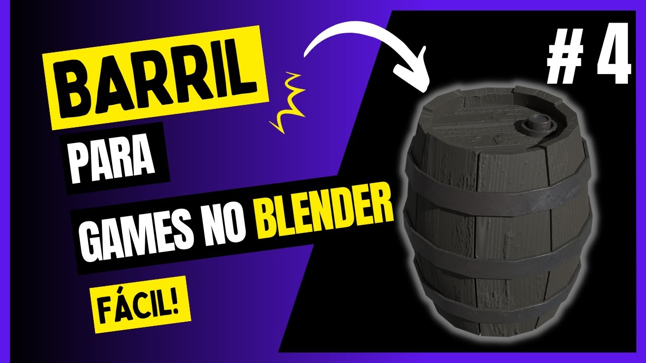 Como Fazer Barril Para Games No BLENDER 3D [ Part - 4 FINAL ] Blender tutorial português