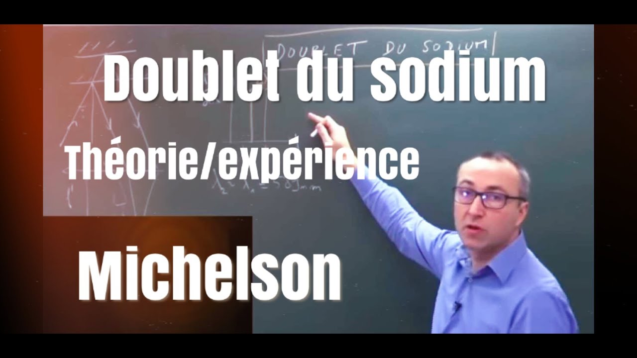 MP/PC/PT:  Optique ondulatoire. Mesure du doublet du sodium avec un Michelson