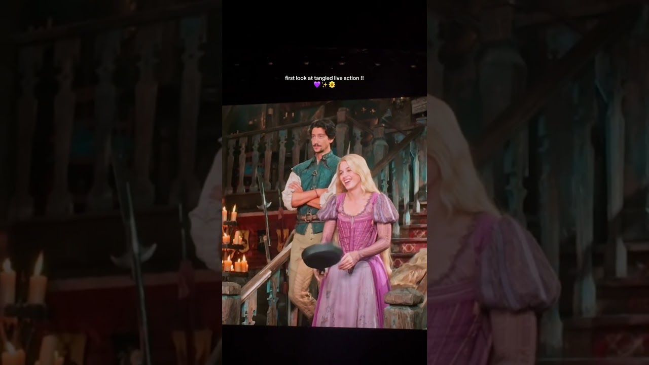 tangled live action first look !!💜  #tangled #tangledliveaction #disneyprincess #d23 #shorts