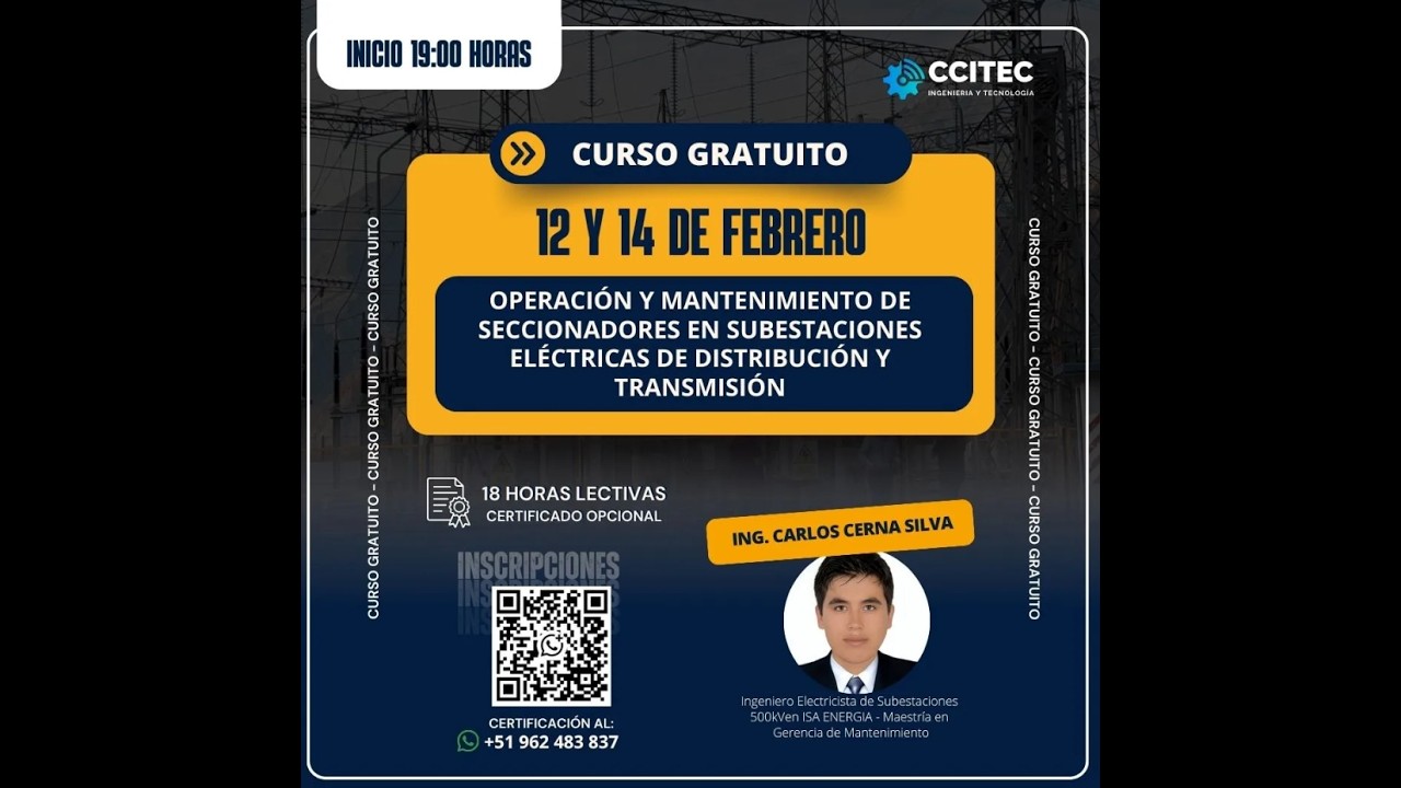🔴OPERACIÓN Y MANTENIMIENTO DE SECCIONADORES EN SUBESTACIONES ELÉCTRICAS DE DISTRIBUCIÓN Y TRANSMISIÓ