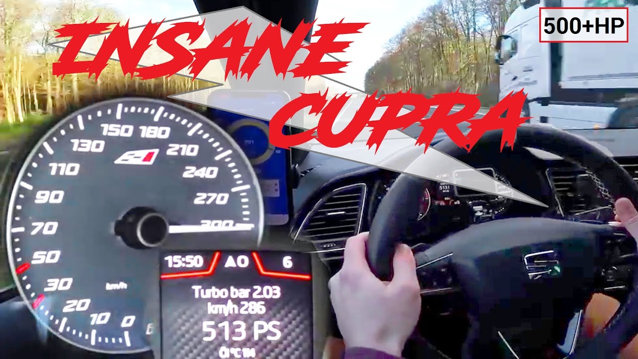 520HP CRAZY CUPRA * 0-300 km/h * LM440 IS38 Stage 3 SEAT LEON CUPRA * BIG Turbo * 100-200