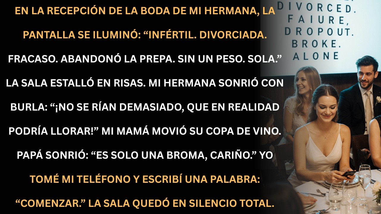 La boda de mi hermana se volvió un infierno: un mensaje cambió todo en silencio.