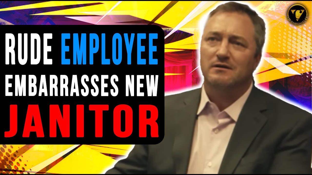 Rude Employee Embarrasses New Janitor, He Instantly Regrets It.