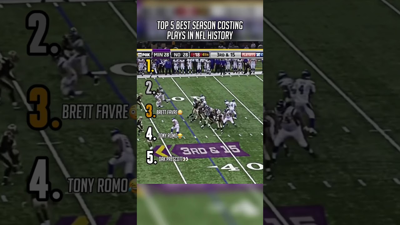 Top 5 Best Season Costing Plays in NFL History 