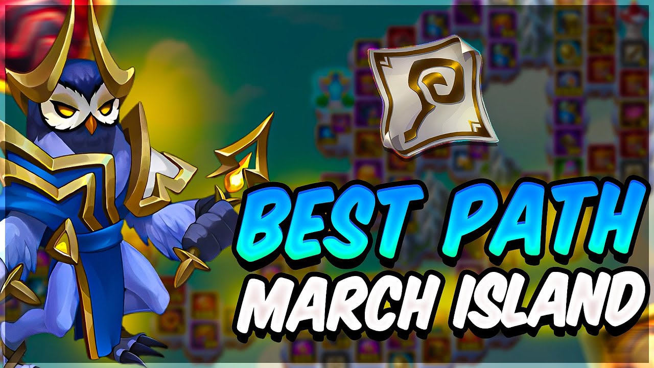 March Mysterious island In hero wars. Full map and best path