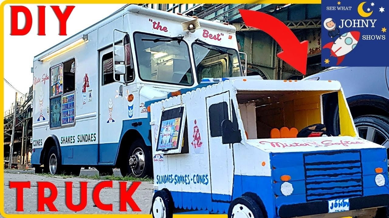 DIY MR Softee Ice Cream Truck Toy Pretend Play & Real Mr Softee Ice Cream Truck NYC