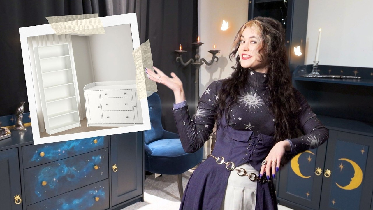 I Made Boring Furniture Whimsical - (for my celestial wizard's study)