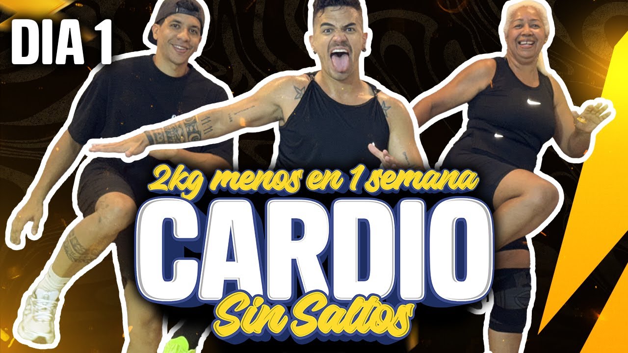 RUTINA DE CARDIO PARA ADELGAZAR TODO EL CUERPO | CARDIO QUEMAGRASA SIN SALTOS🔥Reto día 1  - Parte 2