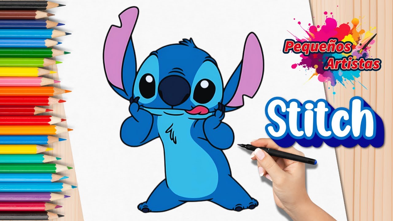 Como Dibujar a Stitch Fácilmente | Lilo y Stitch | Dibujo para Niños