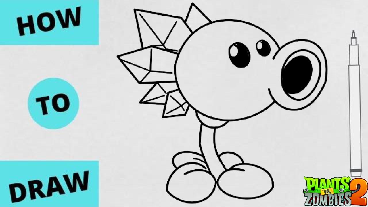 How To Draw Ice Peashooter||Plants vs Zombies 2 ||#Artbysujan