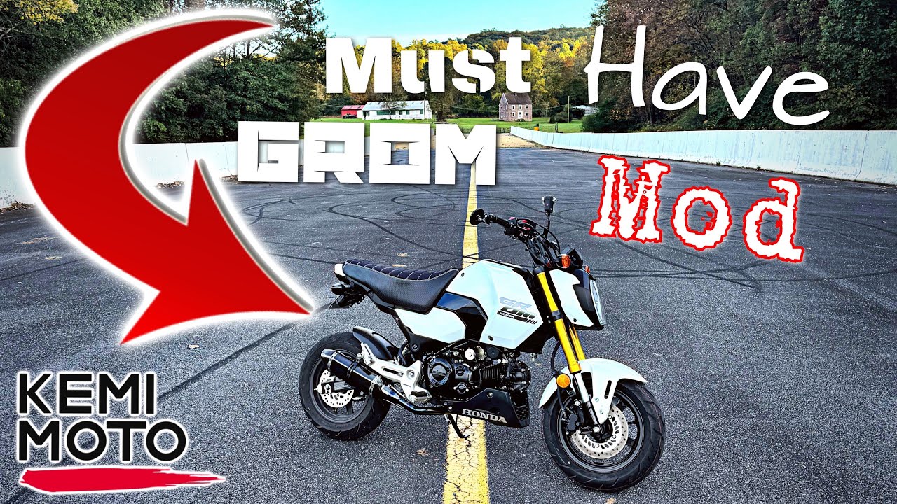 Установка заднего крыла Kemimoto на Honda Grom 2025 года