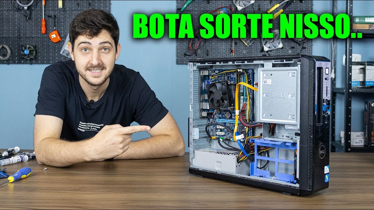 OLHA O PC QUE MEU SOGRO ACHOU NO DESCARTE ELETRÔNICO