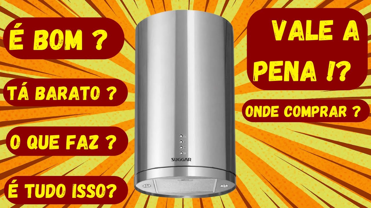 SUGGAR COIFA ILHA REDONDA QUARTZO INOX 35CM   - VALE A PENA COMPRAR ? - #depurador #coifa #cozinha