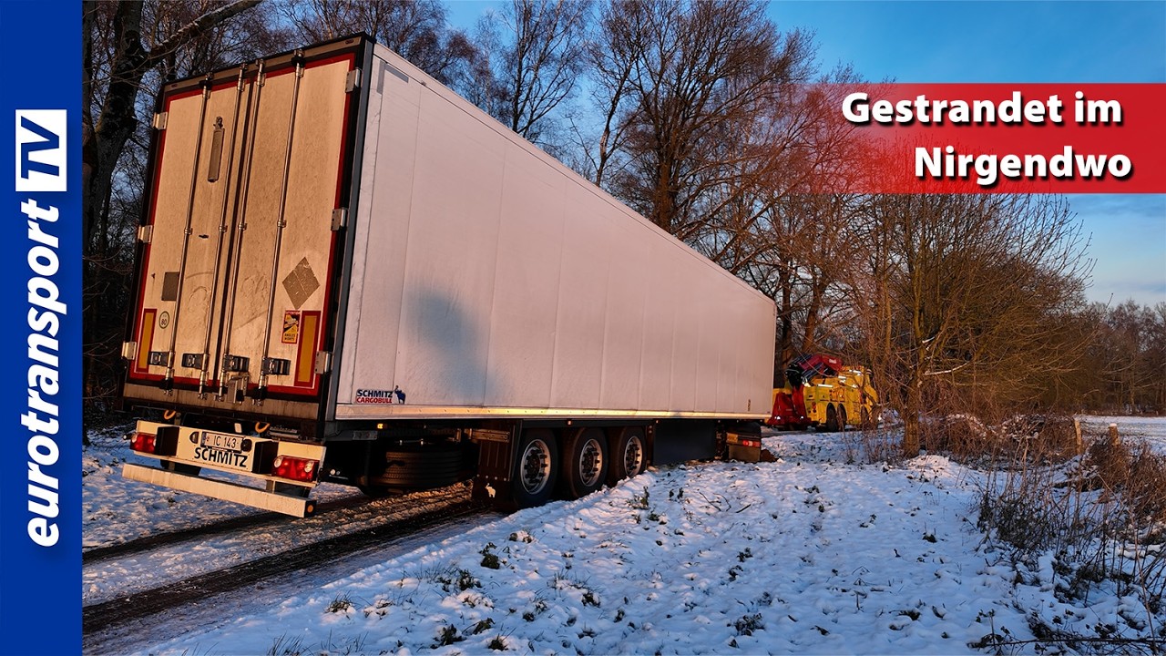 Wintereinbruch: Lkw Bergung im Eis (Teil 2)