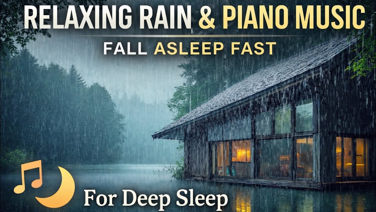 Deep Sleep in Minutes | Relaxing Rain Sounds & Piano Music