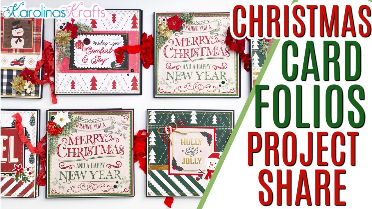 Trifold Christmas Card Folios using 6x6 Paper Pad & SCRAPS Project Share, Tri-fold Christmas Cards